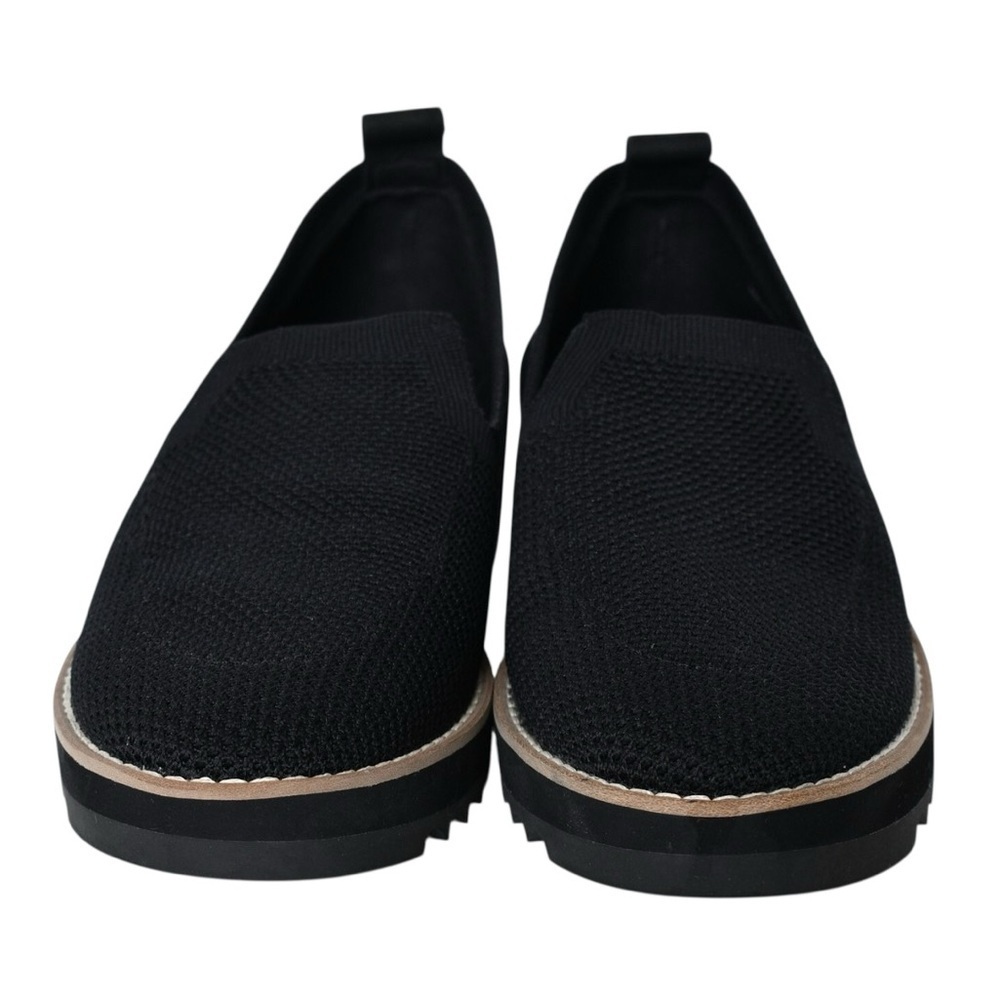 Eileen Fisher Lindy Novo Stretch Knit Black Wedge Sport Loafer - Picture 2 of 6